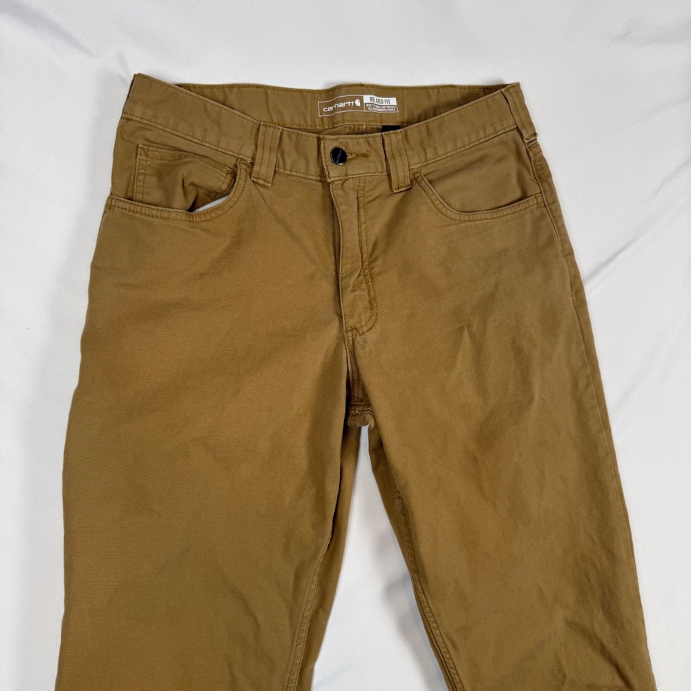 Carhartt Relaxed Fit Rugged Flex Work Pants 32x32 Brown 102517-918 Mens